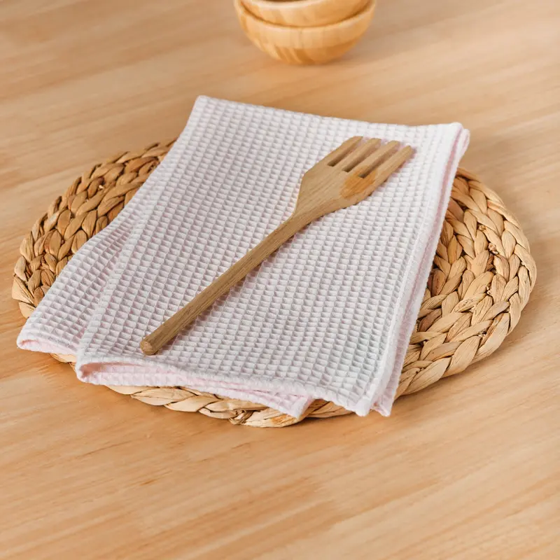 Pack 2 servilletas Waffle Salsa Rosa 45x45 cm