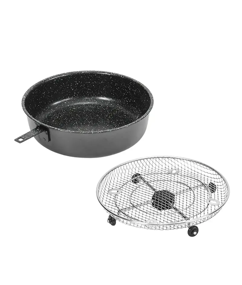 Pack de Accesorios TurboCecofry 4D con cubeta plana de 3L y accesorio para snacks de acero inoxidable Cecotec