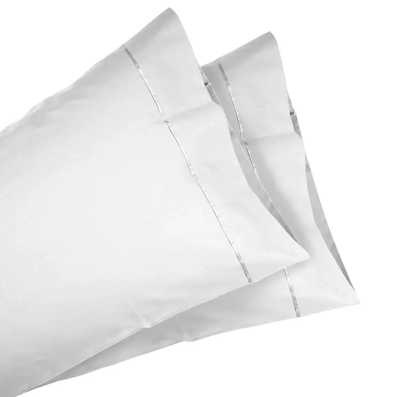 Pack Fundas Almohada Algodón Percal de 200 hilos Blanco