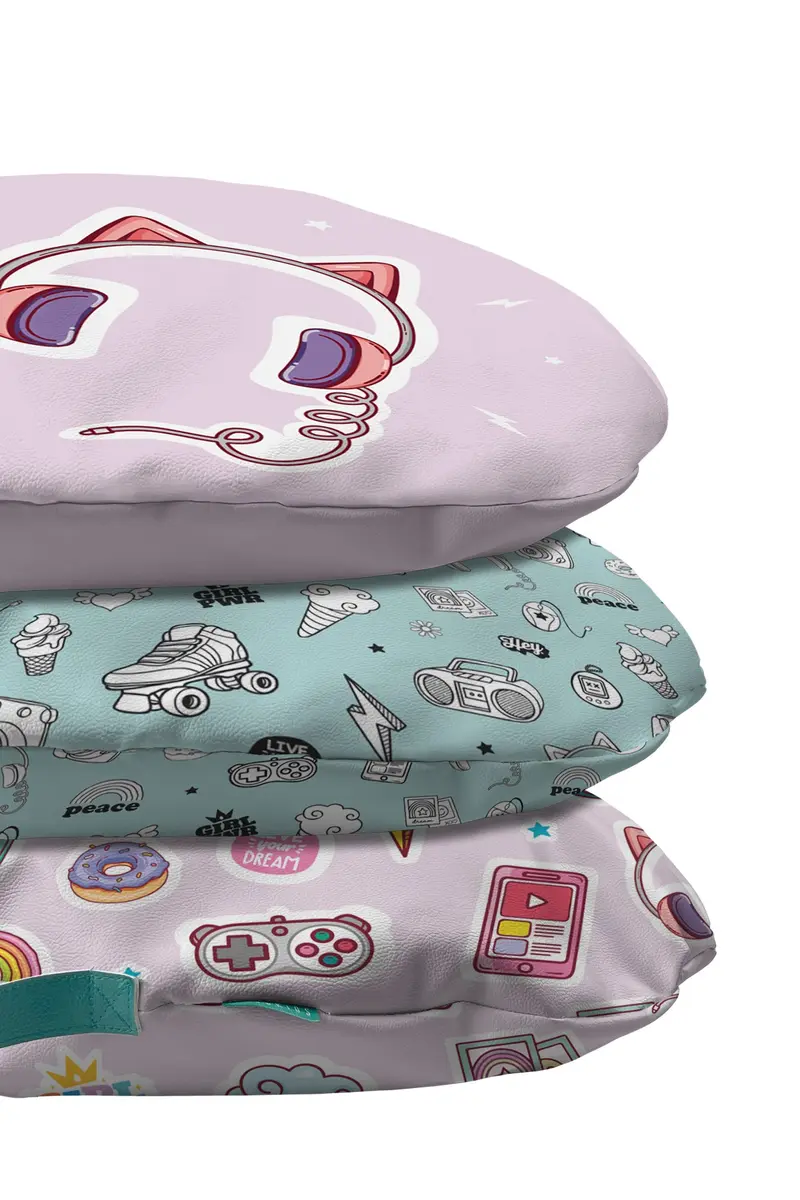 Pack Puffs suelo Infantil Gamer Girl