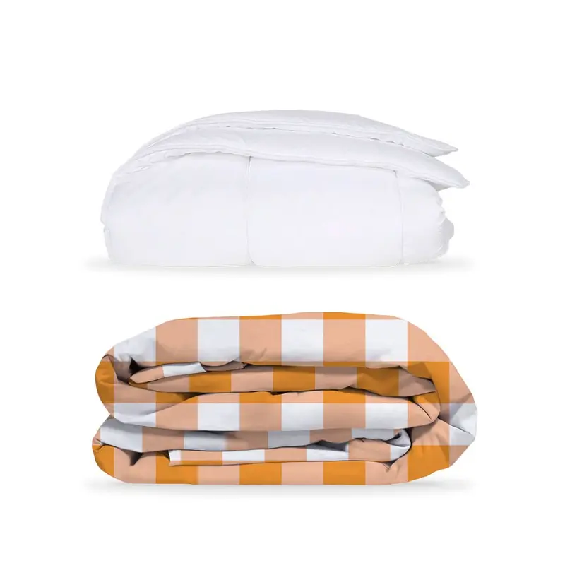 Pack Vichy M Naranja (Funda Nórdica+Relleno)