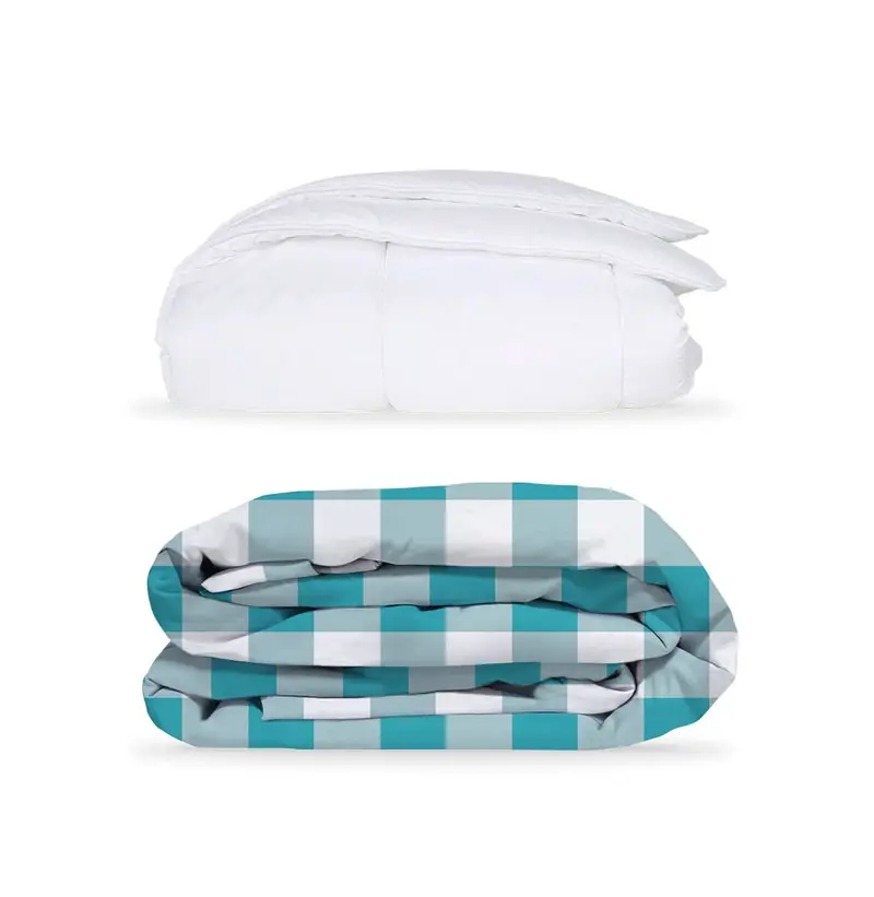 Pack Vichy M Turquesa (Funda Nórdica+Relleno)