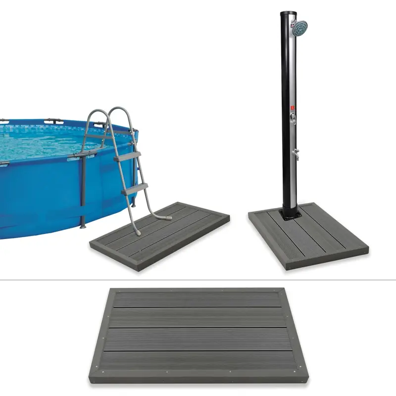 Panel de suelo para ducha solar escalera piscina WPC