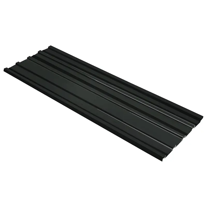 Panel de techo 12 pcs Antracita 129 x 45 cm Acero galvanizado