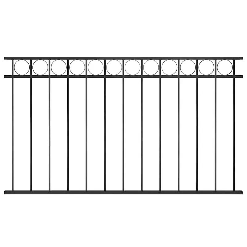 Panel de valla ASSEN de acero, 1,7 x 0,8 m, negro
