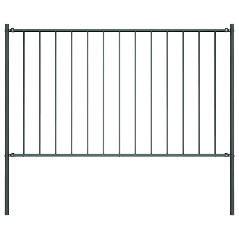 Panel de valla Woerden con postes de acero, 1,7 x 0,75 m, antracita