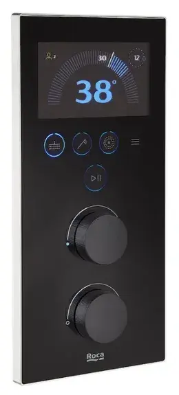 Panel inteligente para grifería de ducha de pared con instalación Smart Shower Roca