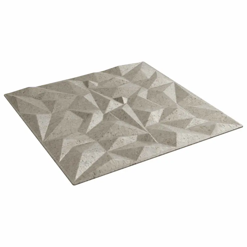 Paneles de pared 12 pcs Betón Amatista 50 x 50 cm Espuma XPS