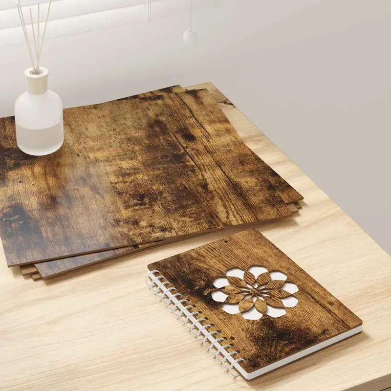 Paneles Decorativos 50 pcs Roble ahumado 30 x 30 x 0.27 cm