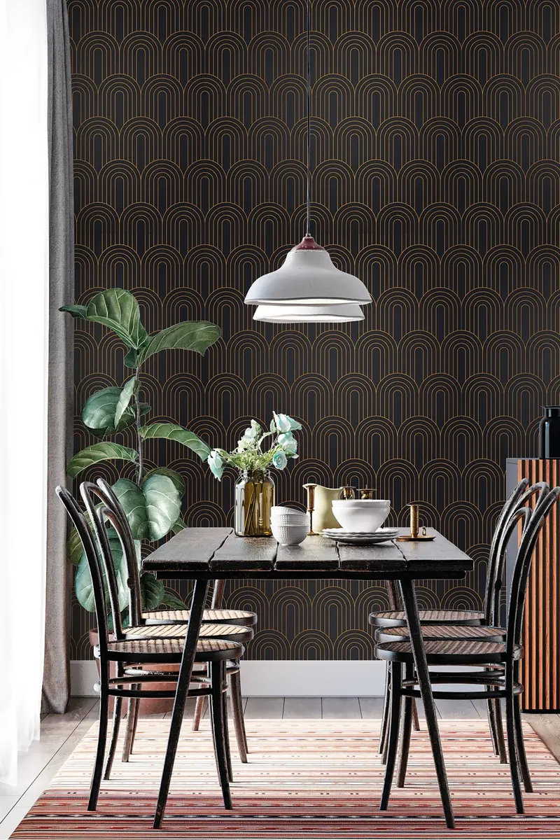 Papel pintado Arch Negro