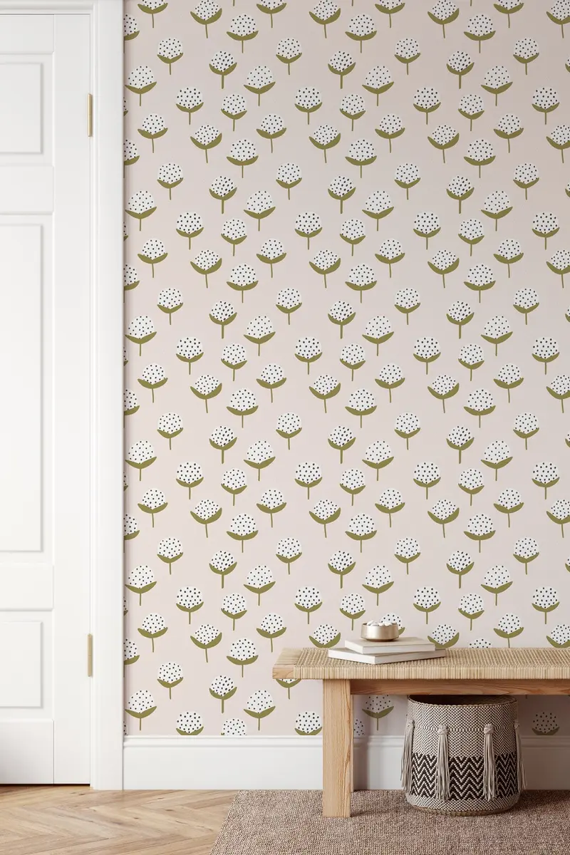 Papel pintado Flor de Algodón