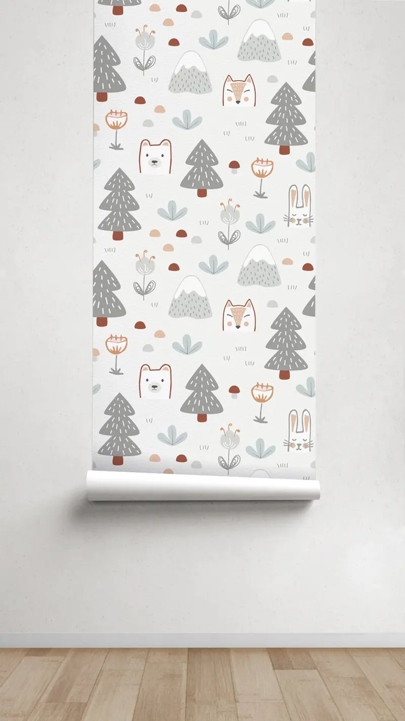 Papel pintado Infantil Animales del Bosque