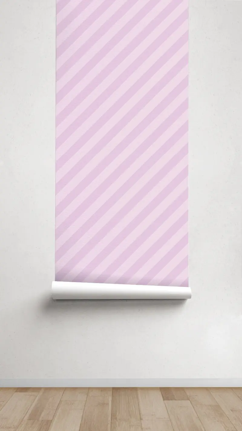 Papel pintado Infantil Diagonal Rosa