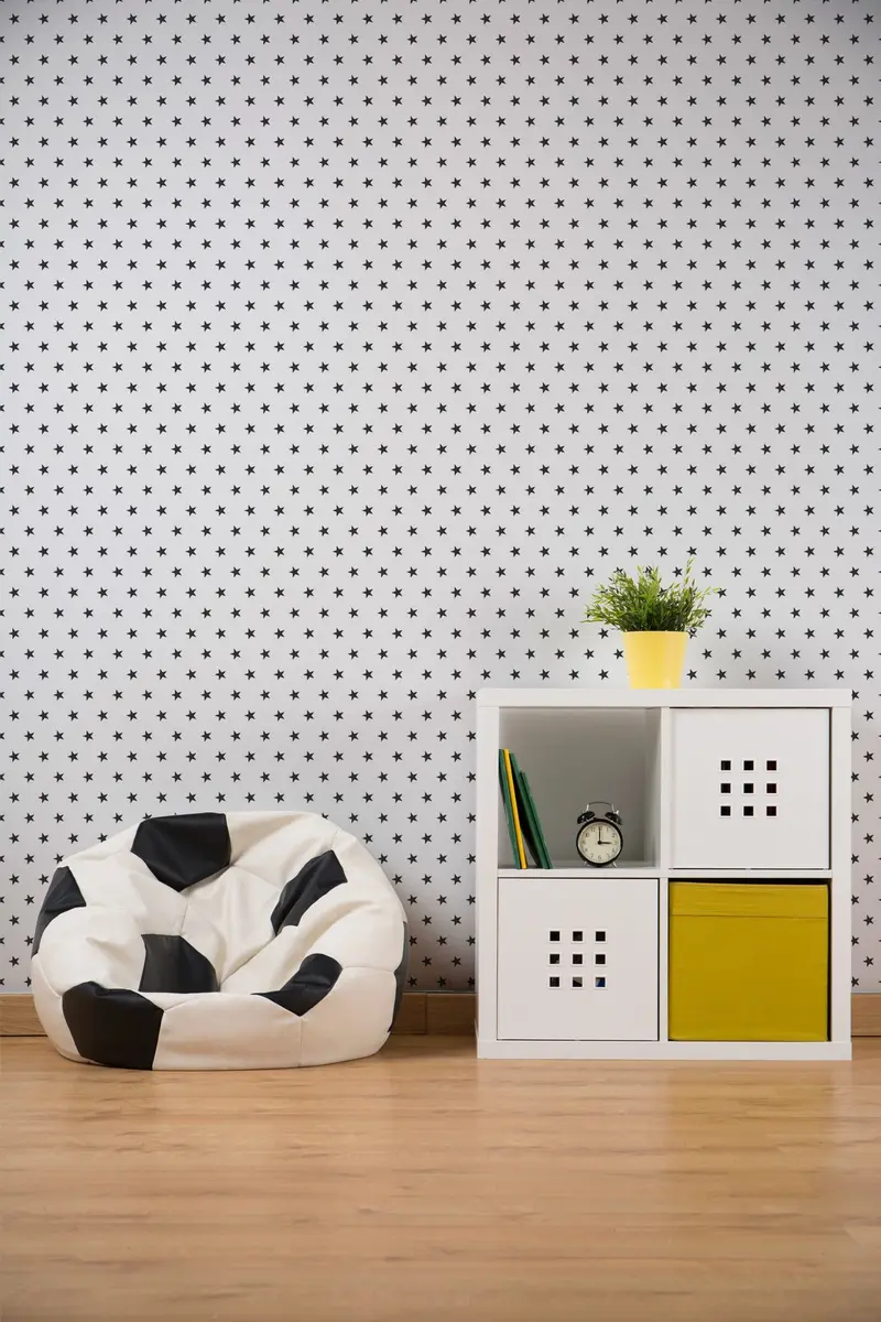 Papel pintado Infantil Estrellitas Negras