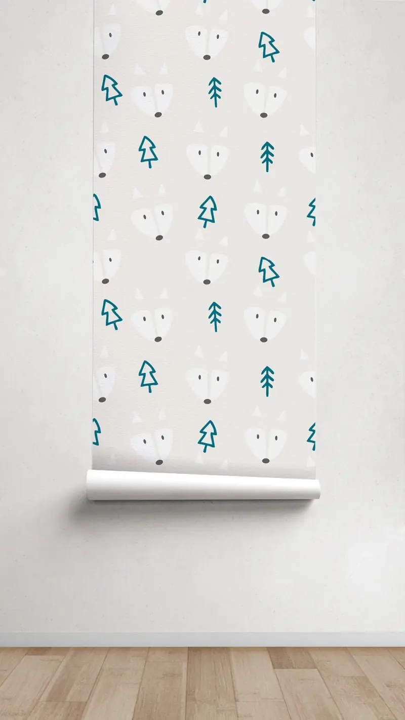 Papel pintado Infantil Fox Blue