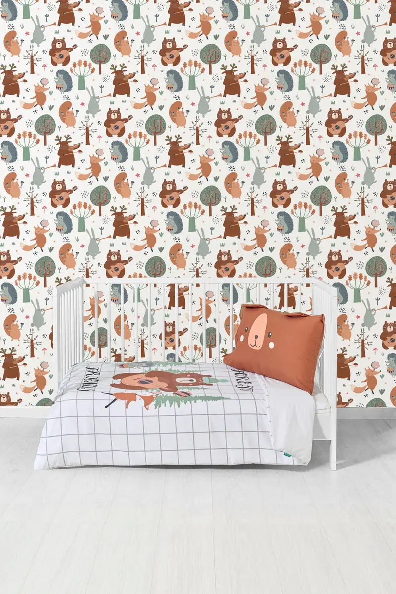 Papel pintado Infantil Oso Bosque