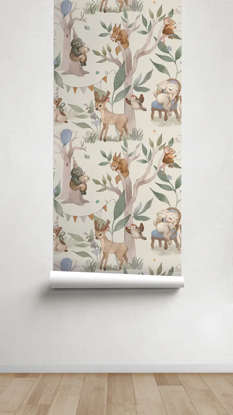 Papel pintado Infantil Party friends