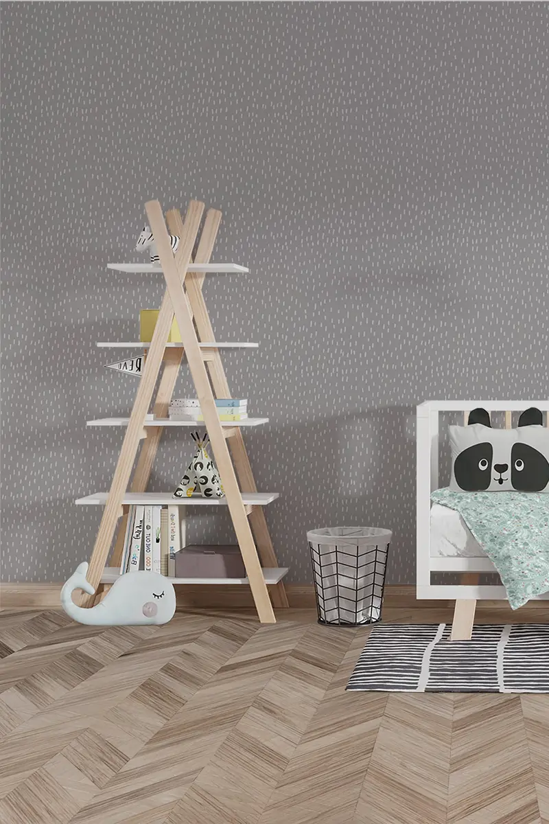 Papel pintado Infantil Rain Gris