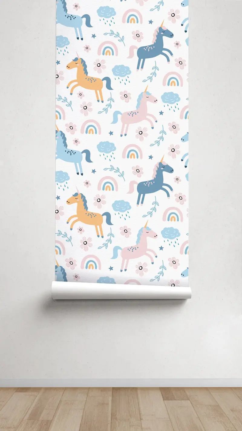 Papel pintado Infantil Unicornios
