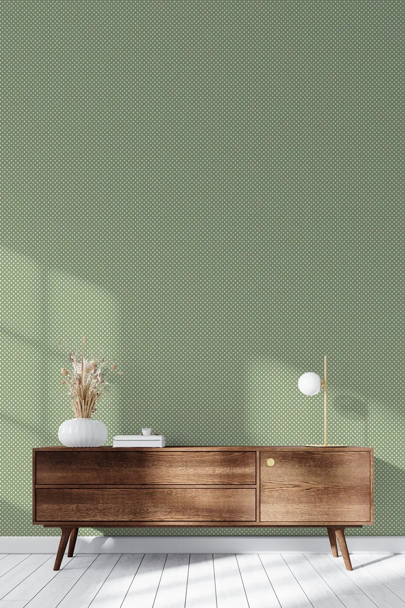 Papel pintado Lunares Verdes