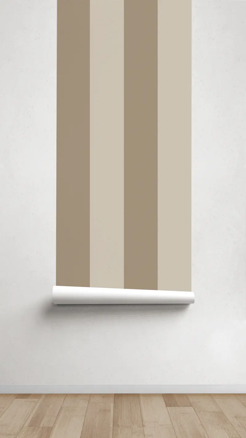 Papel pintado Texturizado Rayas M Caramelo Beige