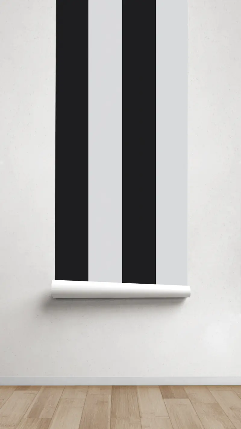 Papel pintado Texturizado Rayas M Negro Gris