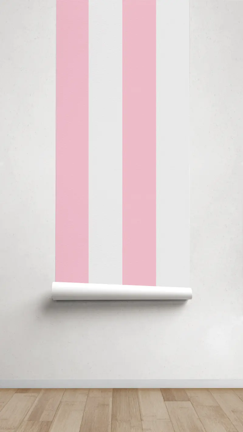 Papel pintado Texturizado Rayas M Rosa Blanco