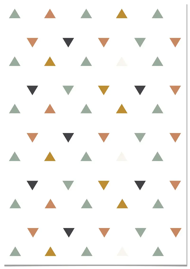 Papel Pintado Triángulos Colores