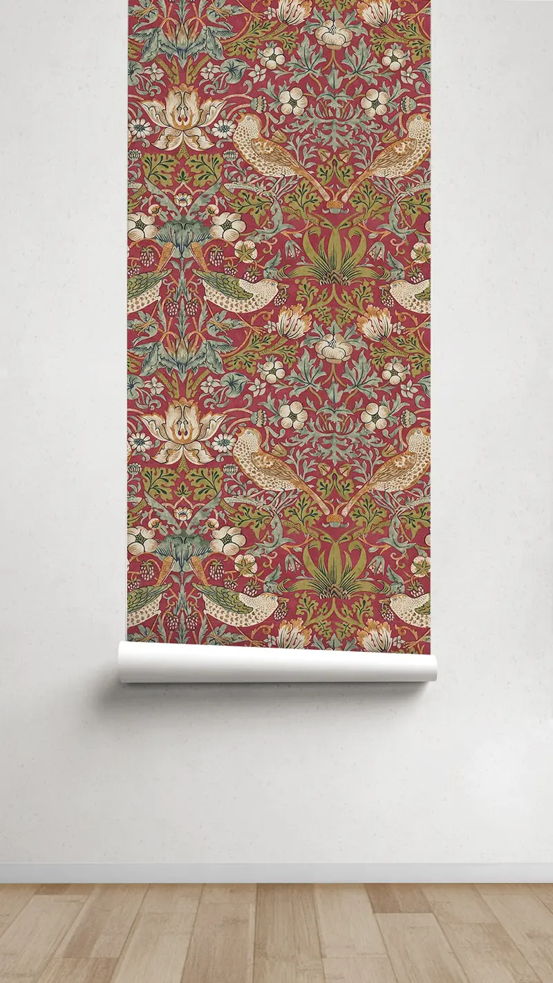 Papel pintado Vivaldi Rojo