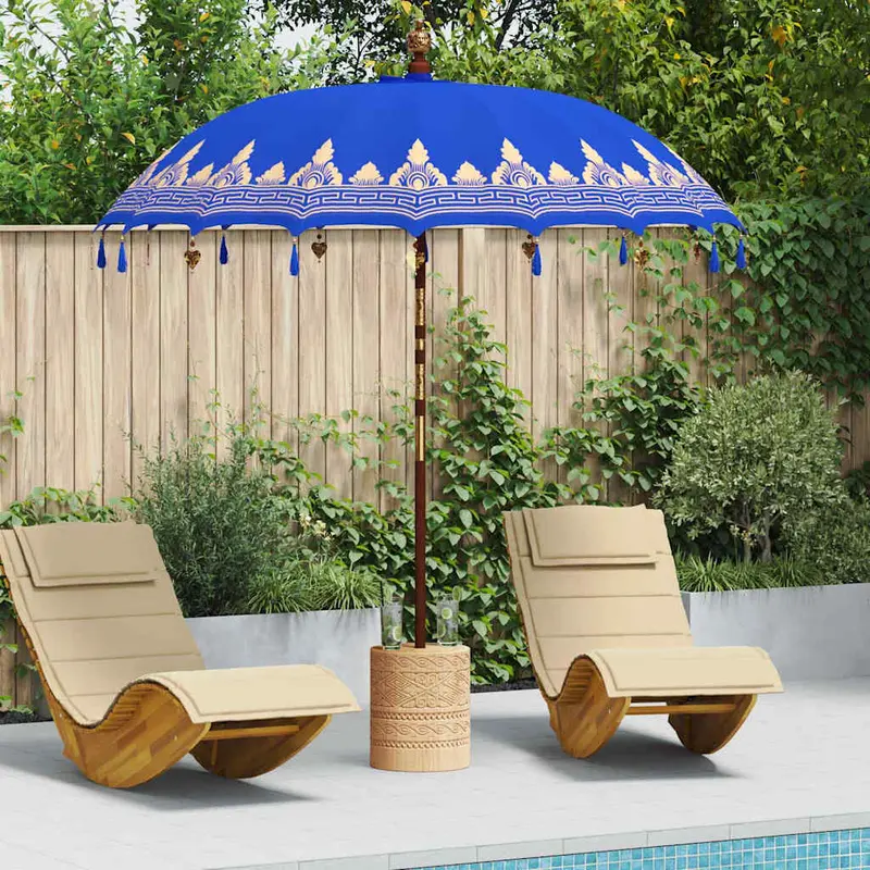 Parasol Balinés Azul 215 x 215 x 260 cm Algodón