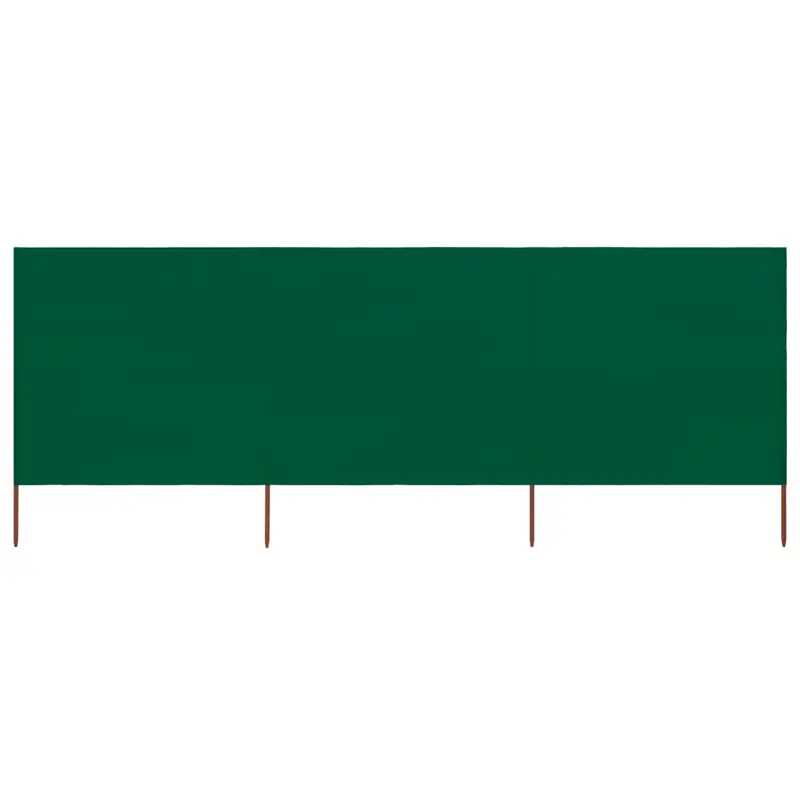 Paravientod de playa de 3 paneles tela verde 400x160 cm