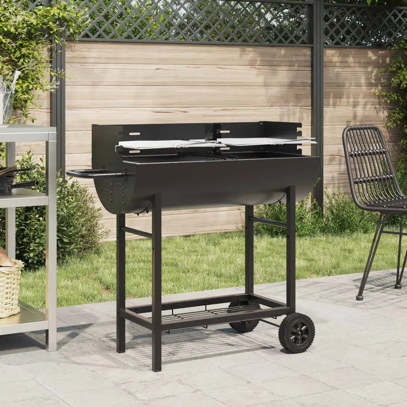 Parrilla de carbón 96,5 x 42,5 x 88,5 cm Negro