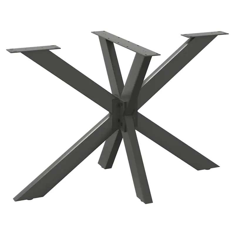 Pata de mesa de comedor forma araña antracita 120x68x(72-73) cm acero