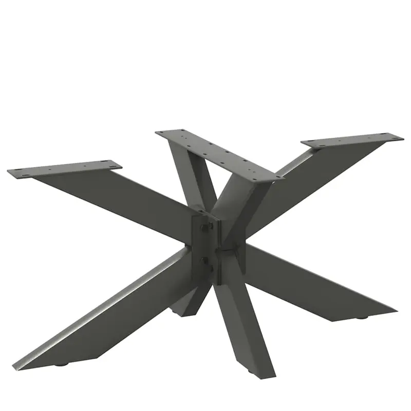Pata para mesa de centro con forma de araña, antracita, 98 x 58 x (42-43) cm, acero