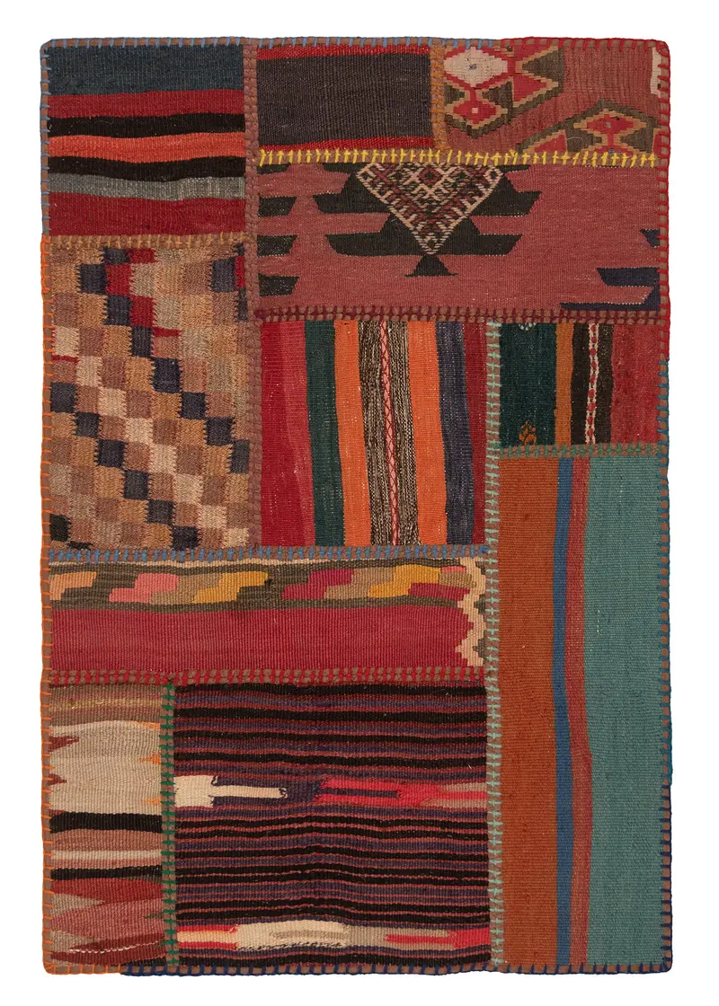 Patchwork de kilim | 120 x 80 cm