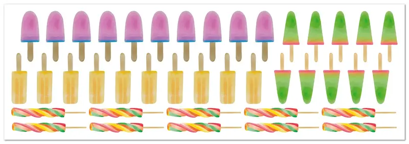 Pegatinas de Pared Helados Pack de 40