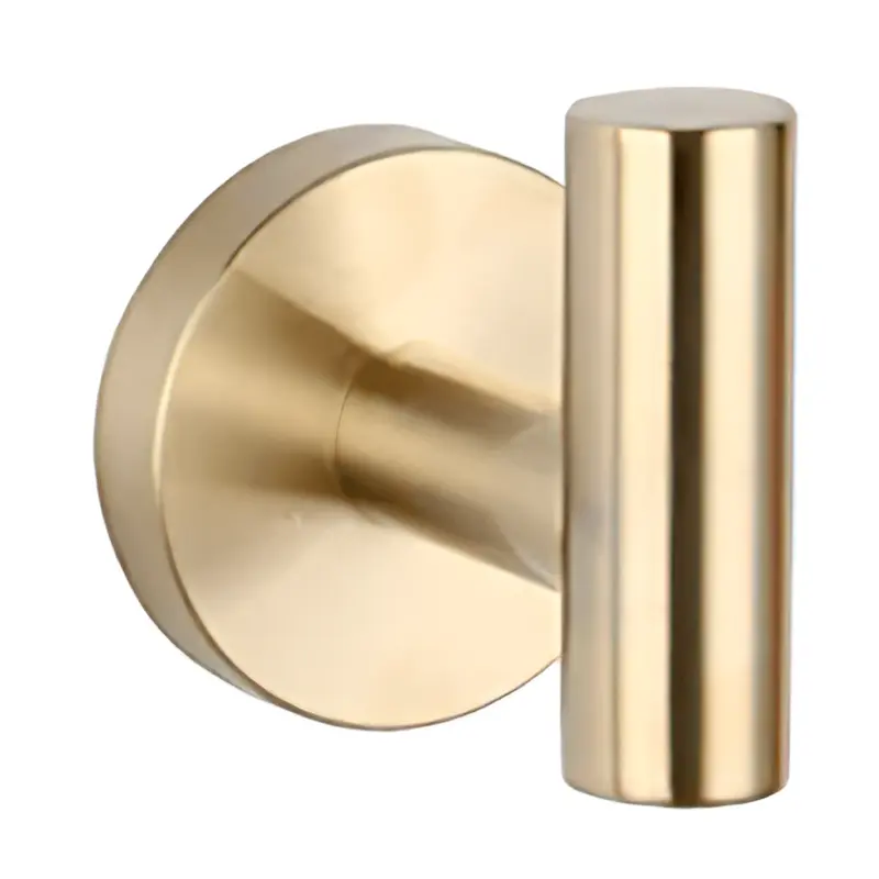 Percha de baño redonda en dorado cepillado de acero inoxidable SUS304 de Valaz
