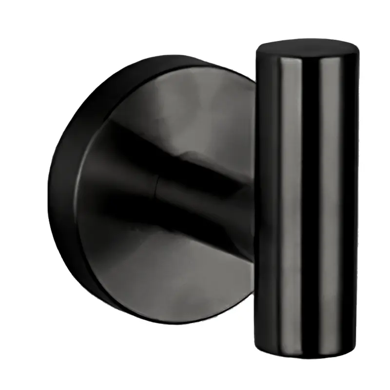 percha de baño redonda negro mate acero inoxidable SUS304 de Valaz