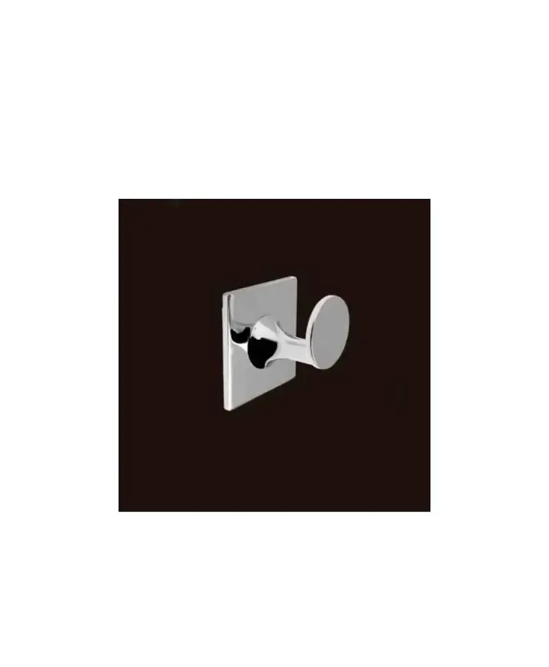 Percha para baño de acero inoxidable adhesiva y acabado cromado SQUARE de Aquore