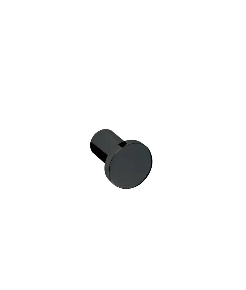 Percha para baño de pared para toallas con acabado negro metalizado Tres