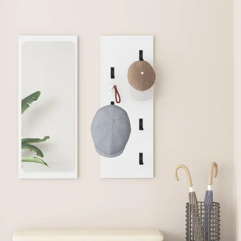 Perchero de pared 30 x 1,5 x 80 cm Madera de ingeniería