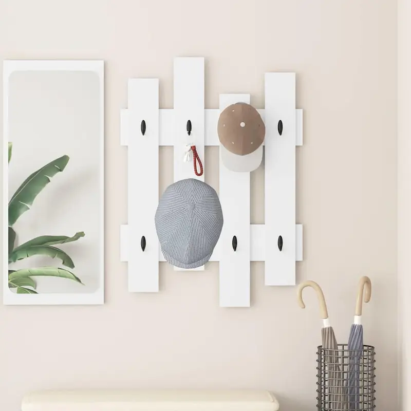 Perchero de pared 60 x 3 x 82 cm Madera de ingeniería