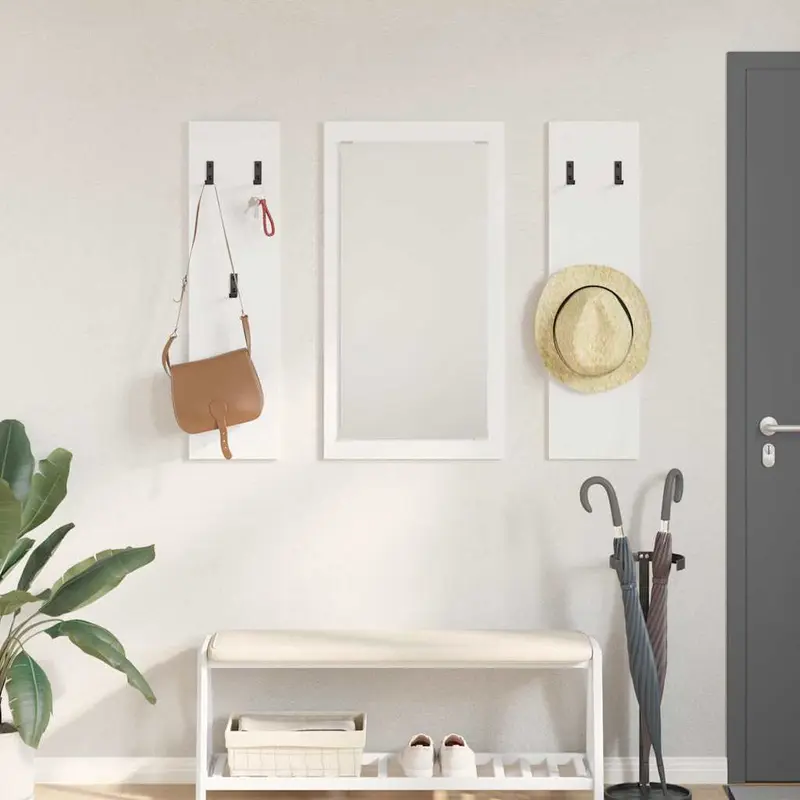 Perchero de pared 96 x 1,5 x 90 cm Madera de ingeniería