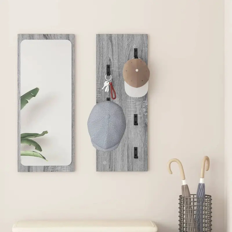 Perchero de pared Gris Sonoma 30 x 1,5 x 80 cm