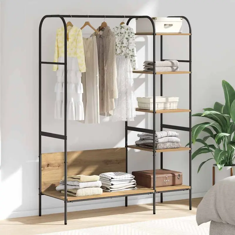 Perchero para ropa Beige 120 x 44 x 160 cm Madera de ingeniería