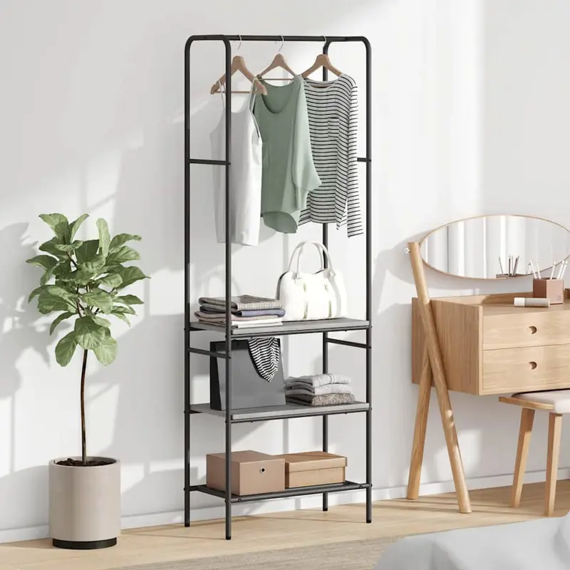 Perchero para ropa con estante Gris sonoma 60 x 30 x 171 cm