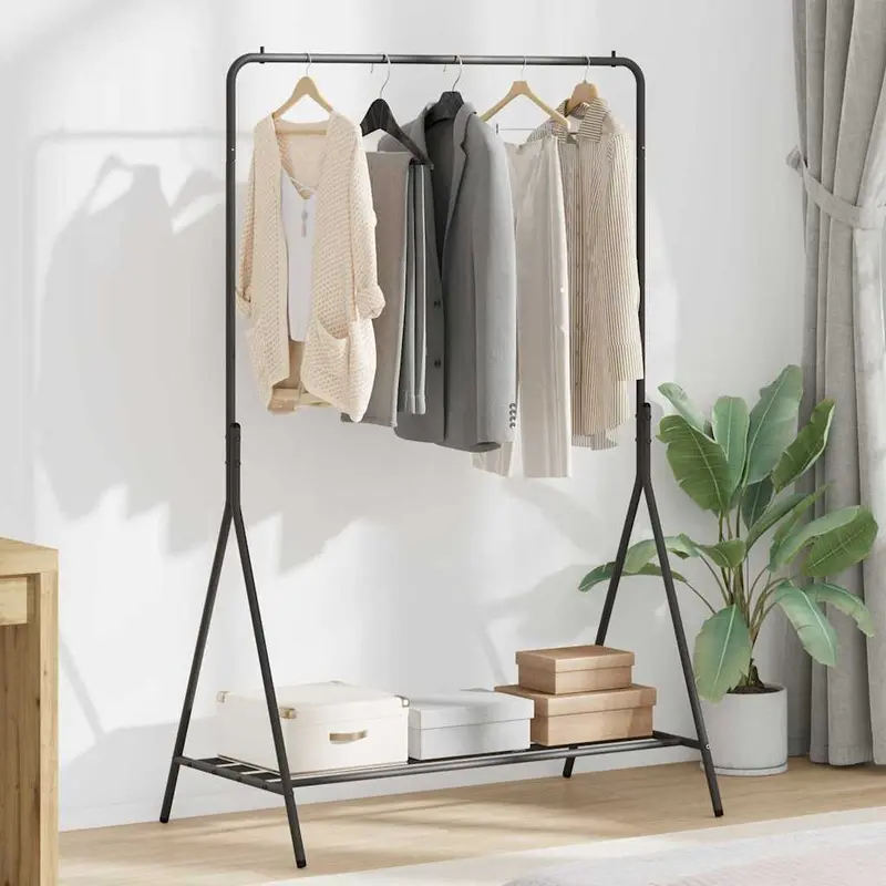 Perchero para ropa Negro 100 x 56 x 154 cm Acero