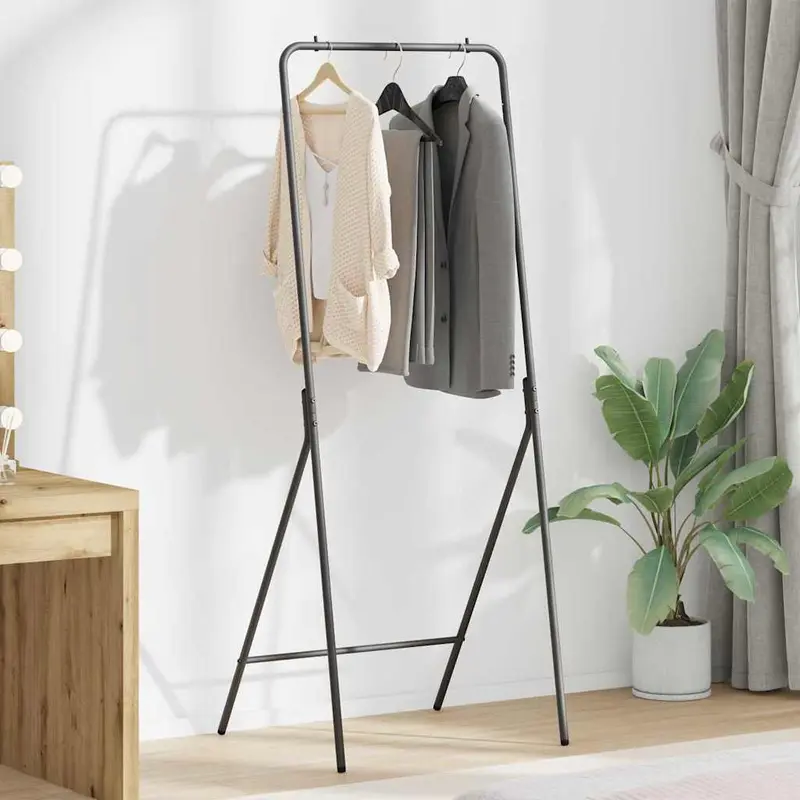 Perchero para ropa Negro 60 x 53 x 155 cm Acero