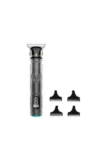 Perfiladora inalámbrica para pelo y barba con pantalla lcd y 4 peines guía bamba precisioncare samurai de Cecotec