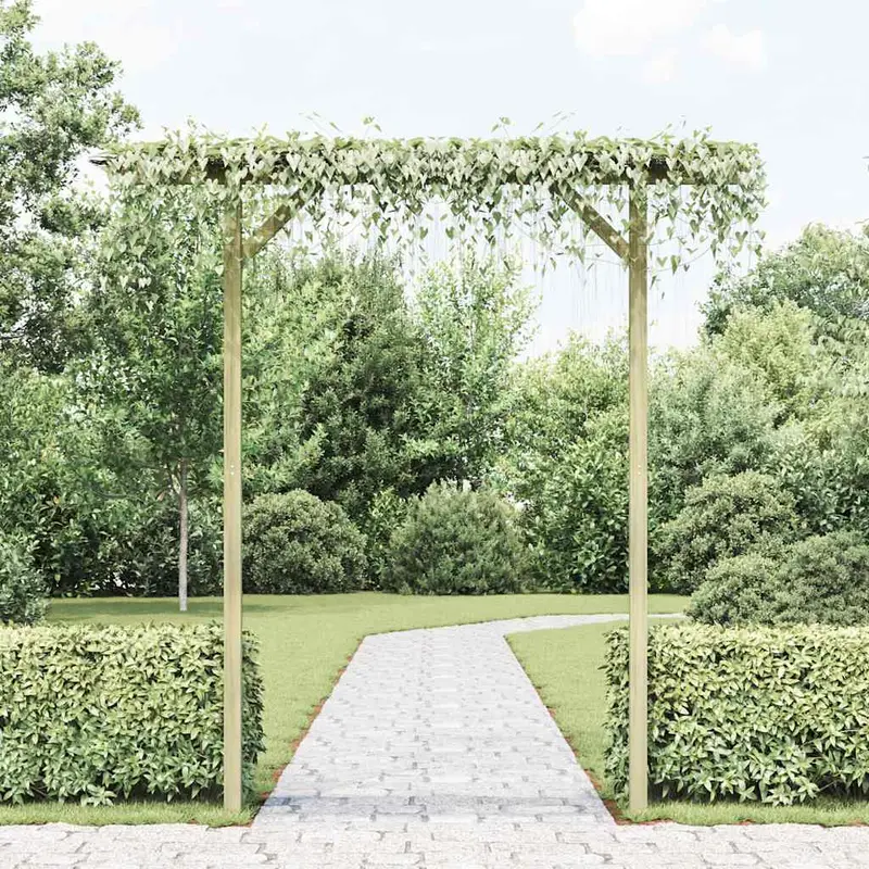 Pérgola de jardín de madera 205x40x203 cm